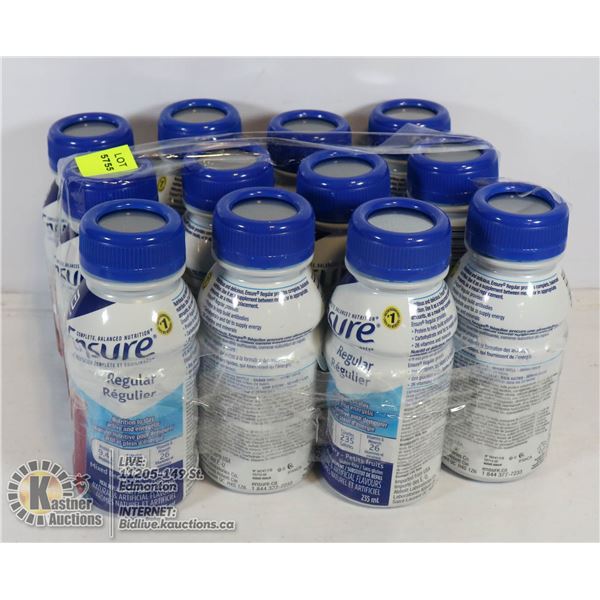 LOT OF 12 MIXED BERRY ENSURE MEAL REPLACEMENTS.