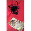 Image 1 : VINTAGE HAIR PIECES IN GOLD BAG