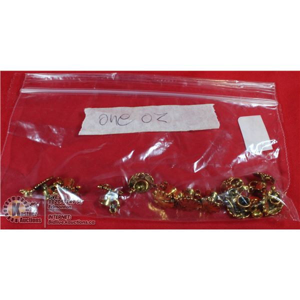 1 OZ. BAG OF GOLD COLOR CHARMS