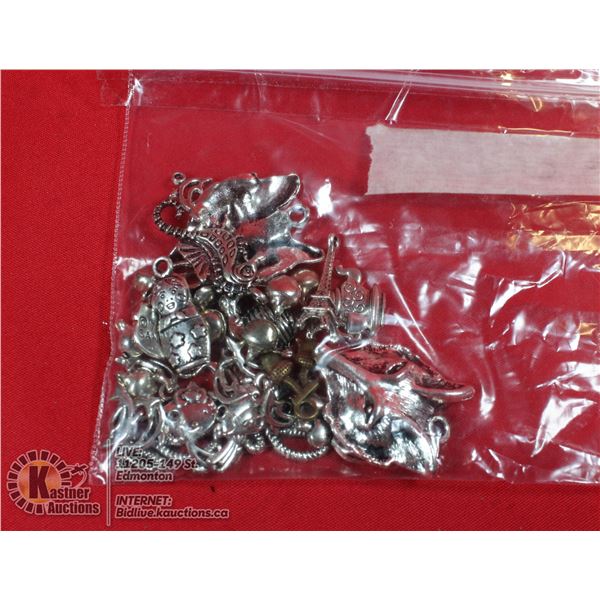 1OZ BAG OF SILVER CHARMS