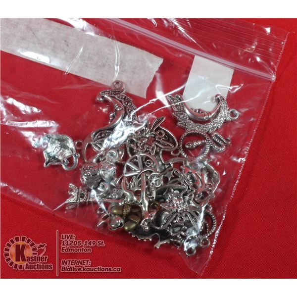 1OZ BAG OF SILVER CHARMS