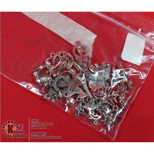1OZ BAG OF SILVER CHARMS