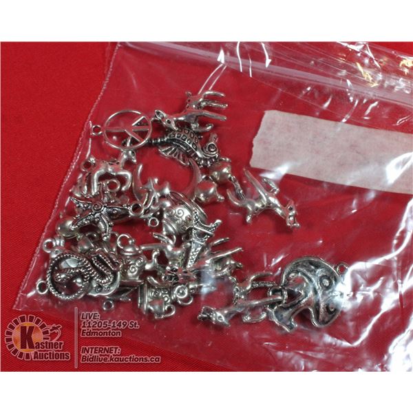 1OZ BAG OF SILVER CHARMS