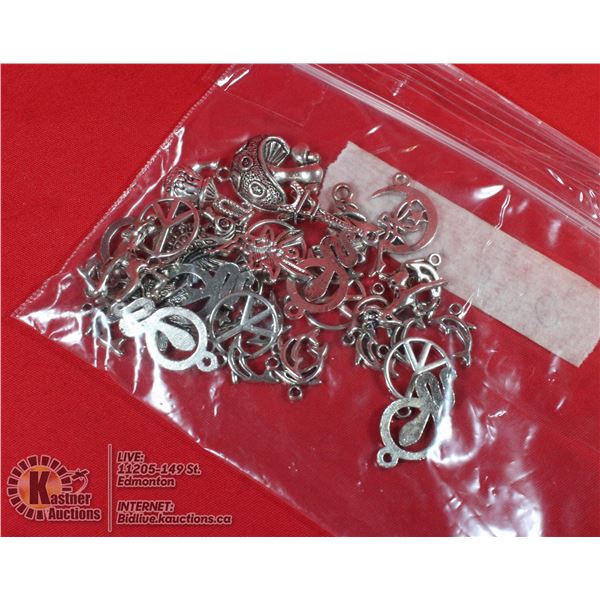 1OZ BAG OF SILVER CHARMS