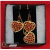 Image 1 : RED HEART RHINESTONES NECKLACE AND EARRINGS SET