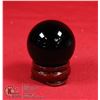 Image 1 : #274-NATURAL BLACK OBSIDIAN SPHERE BALL + STAND