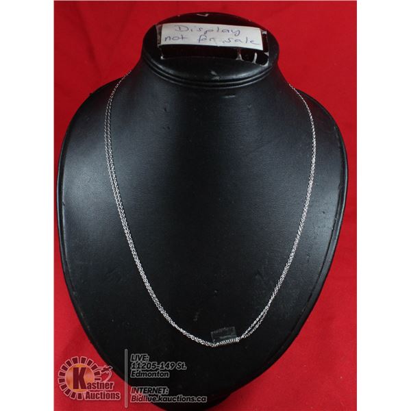 #130-STERLING SILVER NECKLACE 18"/2 PCS