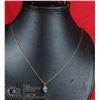 Image 1 : #118-BLUE TOPAZ PENDANT & NECKLACE 18"