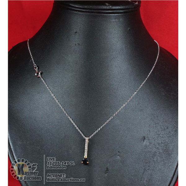 #112-TOPAZ PENDANT & NECKLACE 18"