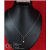 Image 1 : #110-BLUE SAPPHIRE PENDANT & NECKLACE 18"