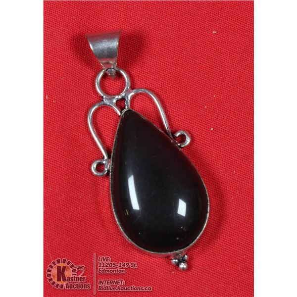 #80-NATURAL BLACK OBSIDIAN PENDANT