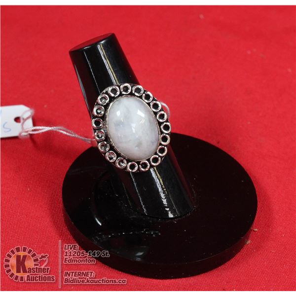 #76-NATURAL MOONSTONE RING SIZE 7