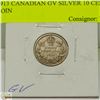 Image 1 : 1913 CANADIAN GV SILVER 10 CENT COIN