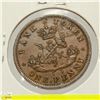 Image 2 : 1857 BANK OF UPPER CANADA 1 PENNY COIN