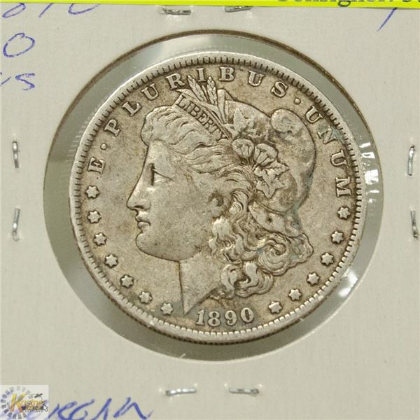 1890 0 US MORGAN SILVER DOLLAR COIN