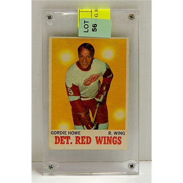 1970 G. HOWE HOCKEY CARD # 29