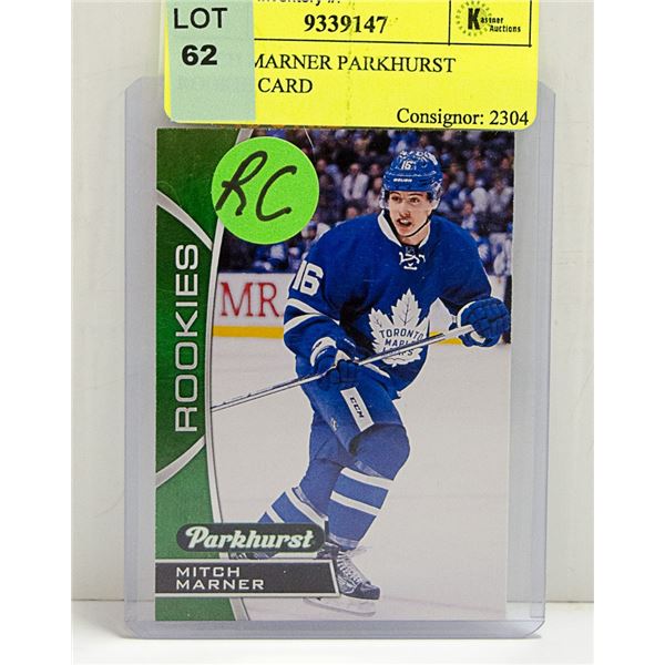 MITCH MARNER PARKHURST ROOKIE CARD