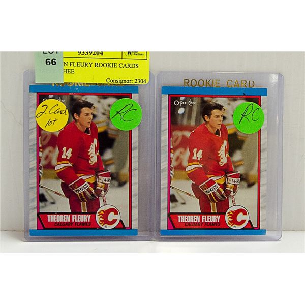 THEOREN FLEURY ROOKIE CARDS O-PEE-CHEE