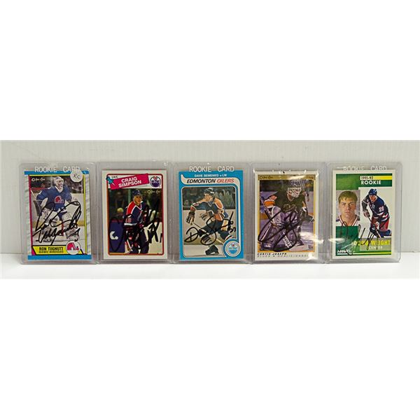 5 SIGNED STAR PLAYER HOCKEY CARDS VARIOUS