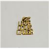 Image 1 : 1.5CM LIVE, LOVE, LAUGHT 10K GOLD PENDANT