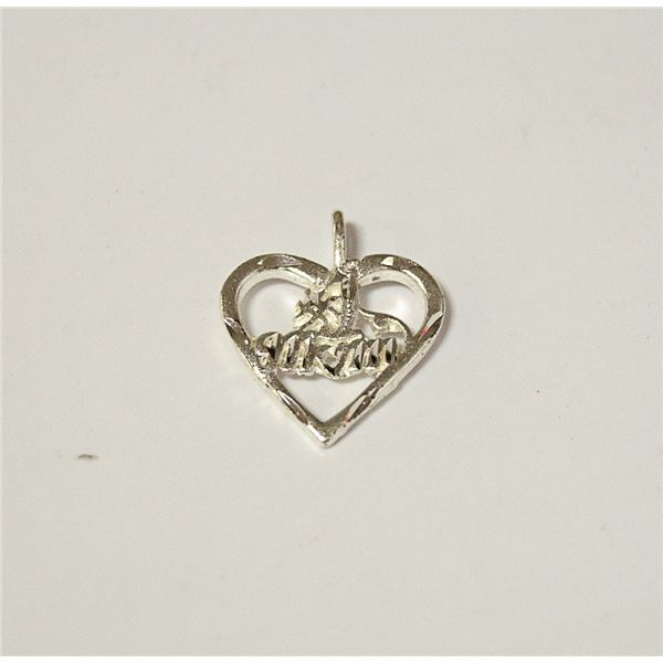 VINTAGE .925 STERLING SILVER HEART PENDANT