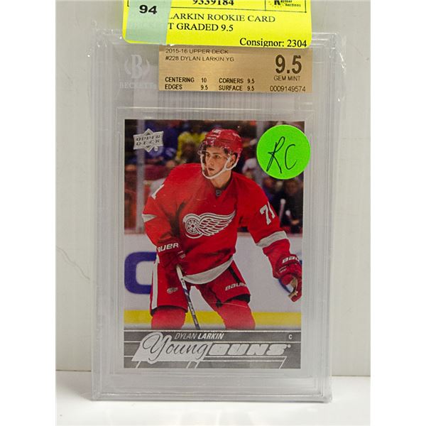 DYLAN LARKIN ROOKIE CARD BECKETT GRADED 9.5
