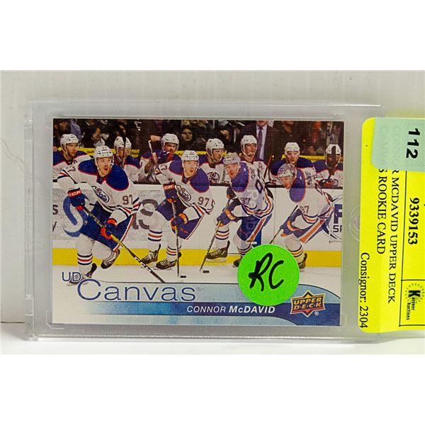 CONNOR MCDAVID UPPER DECK CANVAS ROOKIE CARD
