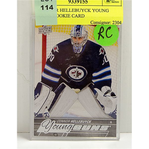 CONNOR HELLEBUYCK YOUNG GUNS ROOKIE CARD