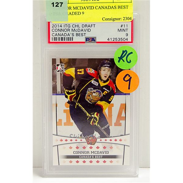 CONNOR MCDAVID CANADAS BEST PSA GRADED 9