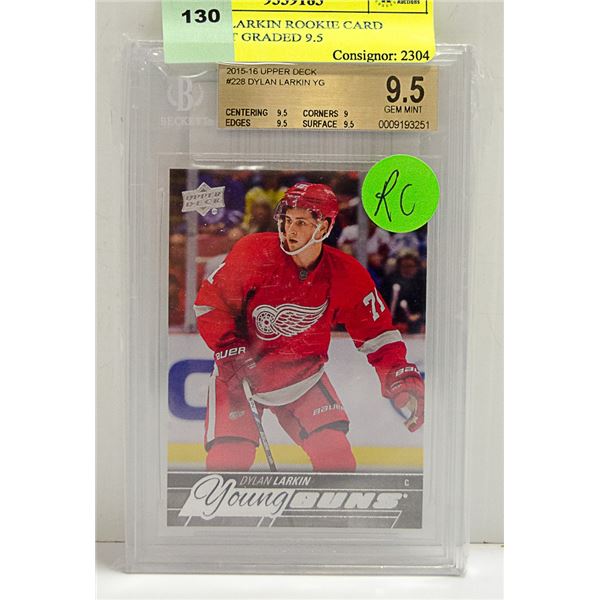 DYLAN LARKIN ROOKIE CARD BECKETT GRADED 9.5