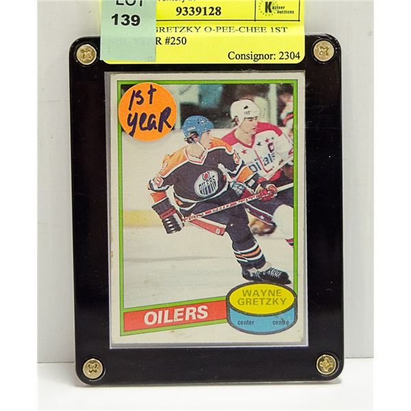 WAYNE GRETZKY O-PEE-CHEE 1ST NHL YEAR #250