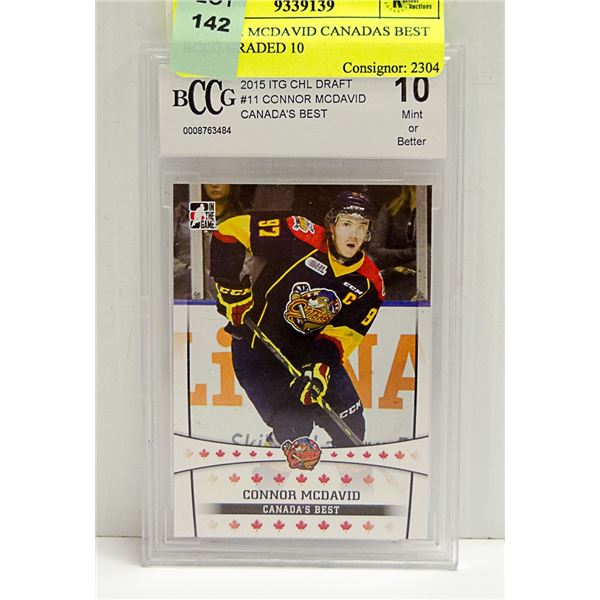 CONNOR MCDAVID CANADAS BEST BCCG GRADED 10