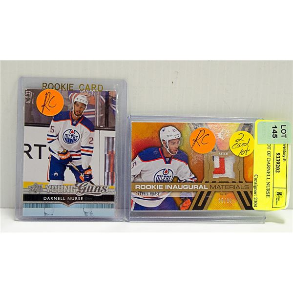 2 CARD LOT OF DARNELL NURSE CARDS