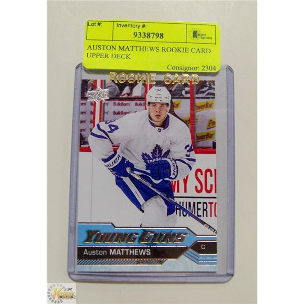 AUSTON MATTHEWS ROOKIE CARD UPPER DECK