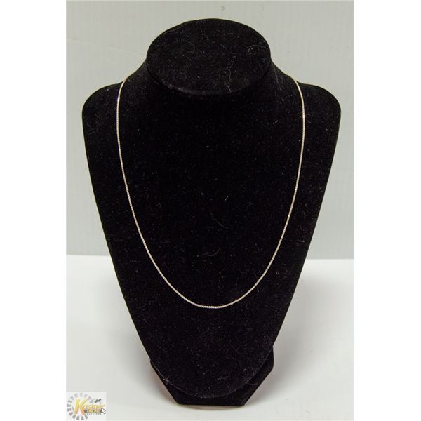 .925 SOILD SILVER ITALIAN BOX LINK CHAIN 19"