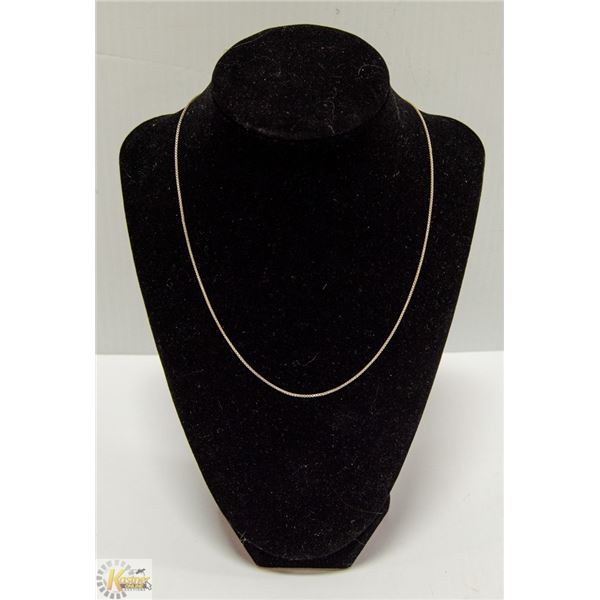 .925 SOLID SILVER ITALIAN BOX LINK CHAIN 18"