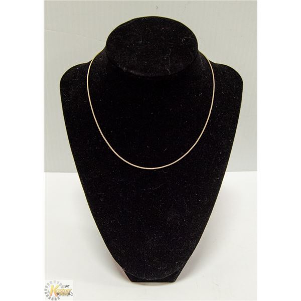 .925 SOLID SILVER SNAKE LINK CHAIN 14"