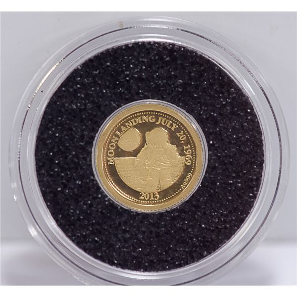2013 .9999 GOLD $5 "MOON LANDING" FROM SAMOA