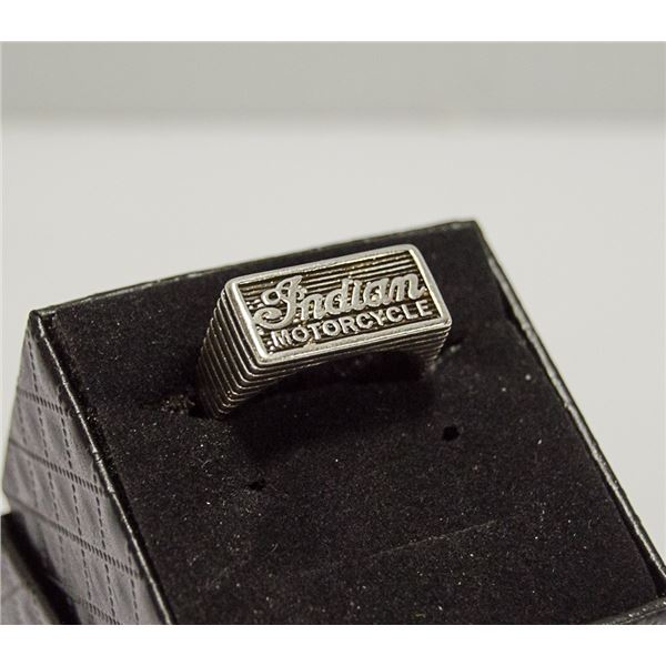 UNCLAIMED.925 SILVER "INDIAN MOTORCYCLE" RING