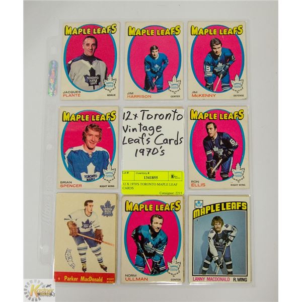 12 X 1970'S TORONTO MAPLE LEAF CARDS