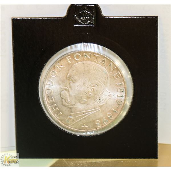 1969G GERMANY SILVER 5 MARK COMMEMORATIVE