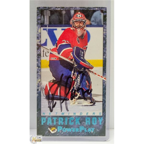 AUTOGRAPHED ORIGINAL PATRICK ROY HOCKEY CARD