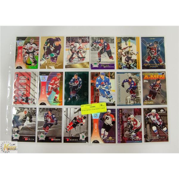 18 NHL MONEY STAR INSERT CARDS