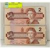 Image 1 : UNCLAIMED LOT OF 2 $2 BILL