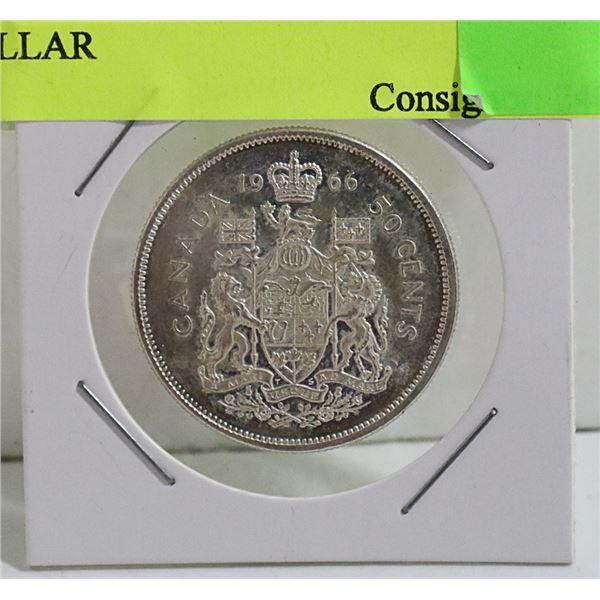 1966 CANADIAN SILVER HALF DOLLAR