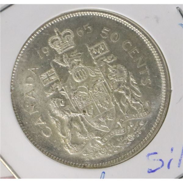 1965 CANADIAN SILVER HALF DOLLAR