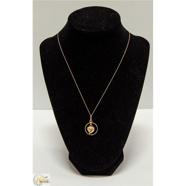 14 KT GOLD 18 INCH NECKLACE WITH 14 KT RETRO