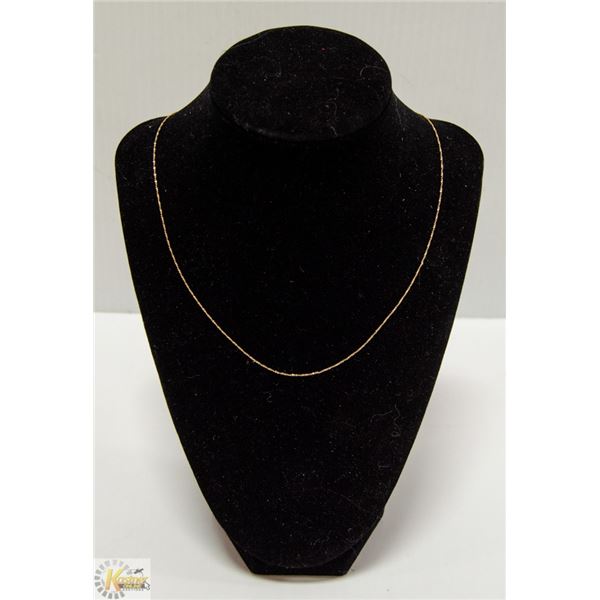 10 KT GOLD 18 INCH NECKLACE