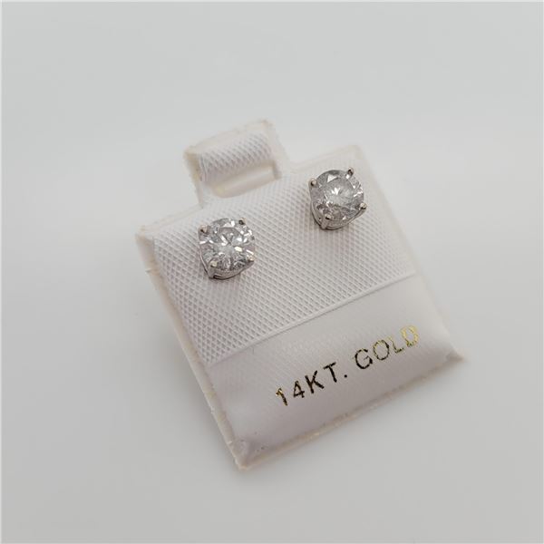 14K  DIAMOND (1.02CT,I1-2,F-G) EARRINGS