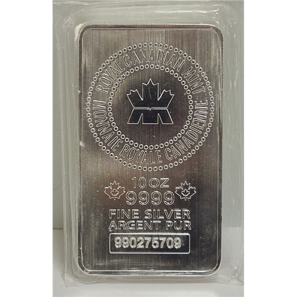 RCM 10 OUNCE .999 SILVER BAR